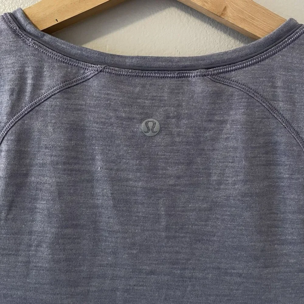 Lululemon Another Mile Short Sleeve Blue Purple Grey Soft Yoga